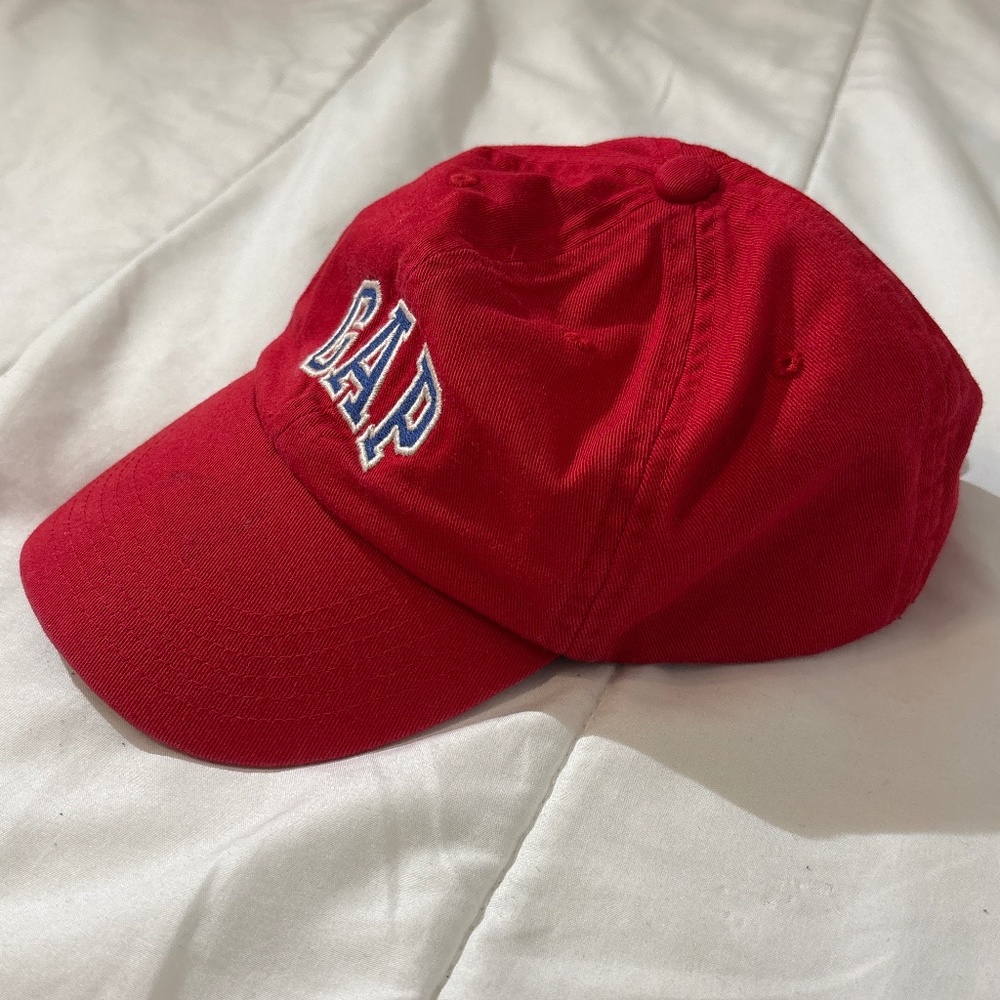 GAP Red Baseball Cap with Embroidered Logo